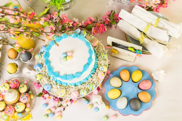 Easter brunch table — Stock Photo, Image