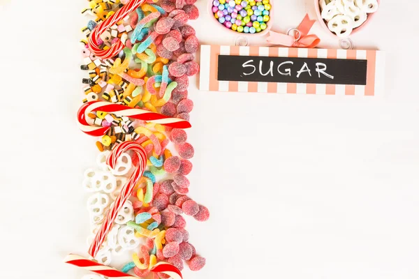 Різнокольорові цукерки крупним планом — стокове фото