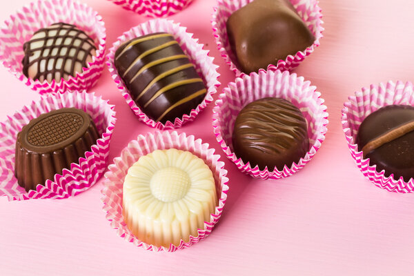 Assorted chocolates for Valentines Day