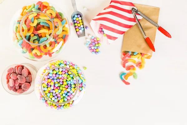 Bonbons multicolores gros plan — Photo