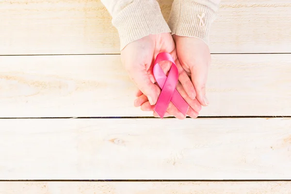 Pink ribbon close up — Stock Photo, Image