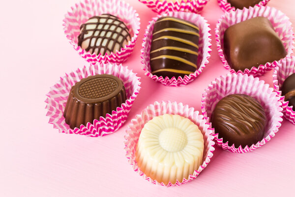 Assorted chocolates for Valentines Day