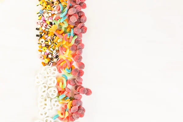Doces multicoloridos de perto — Fotografia de Stock