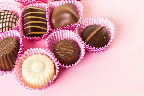 Chocolates surtidos para el día de San Valentín —  Fotos de Stock