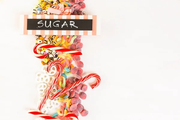 Çok renkli şekerler yakın çekim — Stok fotoğraf
