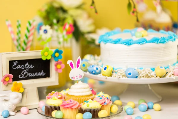 Easter brunch table  view — Stock Photo, Image