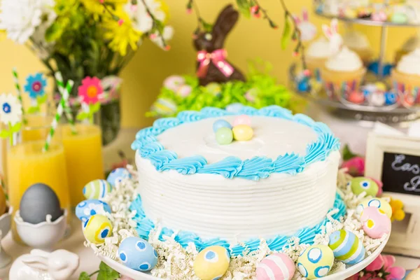 Easter brunch table  view — Stock Photo, Image