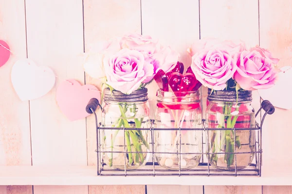 Pink roses view — Stock Photo, Image