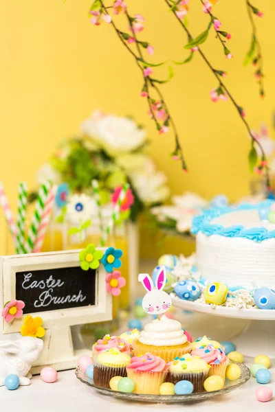 Easter brunch table  view — Stock Photo, Image