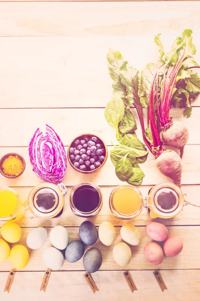 Easter eggs painted with natural egg dye — Stock Image Easter eggs painted with natural egg dye Stock Photo
