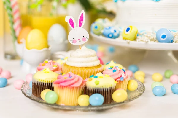 Easter brunch table set — Stock Photo, Image