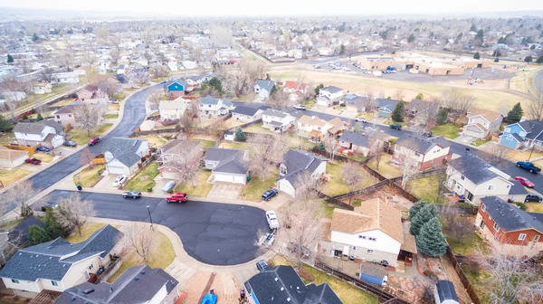 Vista aérea del barrio residencial —  Fotos de Stock