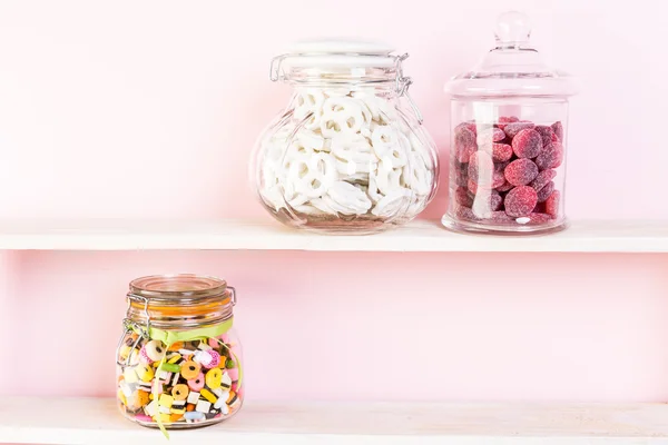 Vista de doces coloridos — Fotografia de Stock