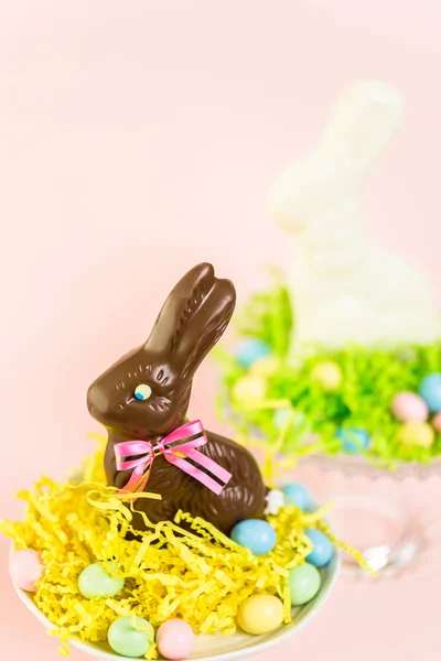 Conejos de Pascua de chocolate — Foto de Stock