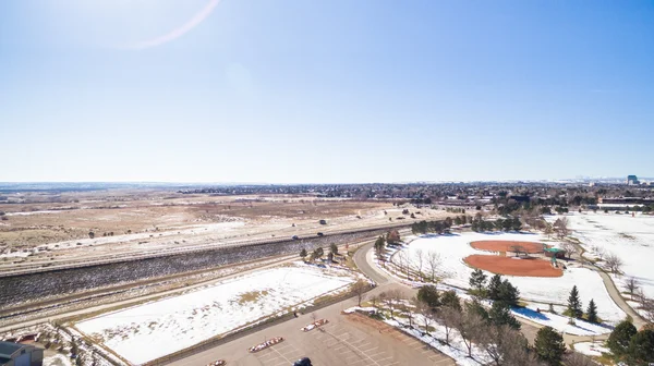 Veduta aerea del parco urbano — Foto Stock