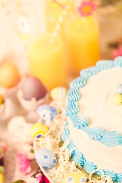 Easter brunch table set — Stock Photo, Image