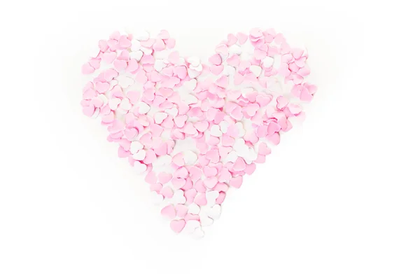 Corazón rosa hecho de papeles —  Fotos de Stock