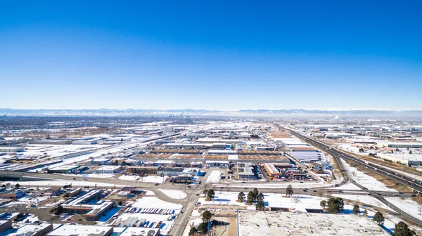 Vista aerea del parco industriale — Foto Stock