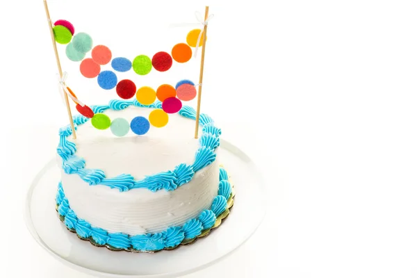 Pastel de cumpleaños simple — Foto de Stock