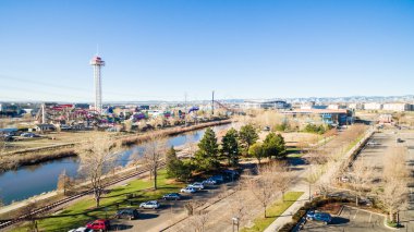 şehir merkezinde Denver havadan görünümü