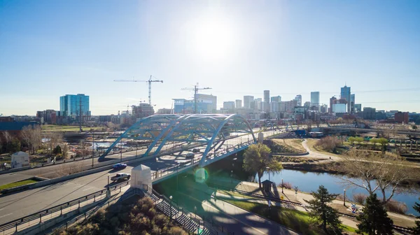 Vista aerea del centro di Denver — Foto Stock