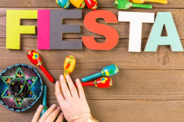 Fiesta kutlamak için dekorasyon