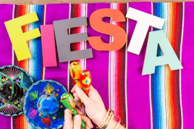 Fiesta kutlamak için dekorasyon