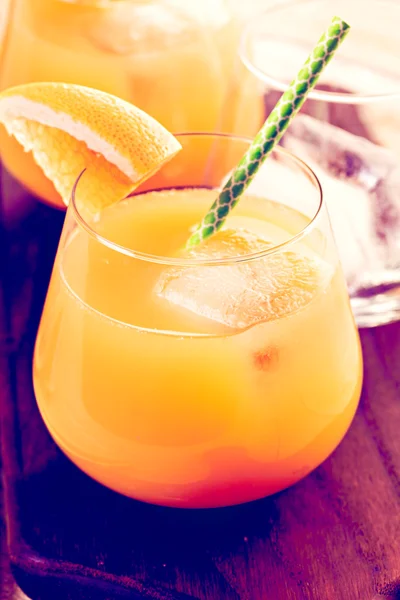 Organic ruby red grapefruit juice — Stock Photo, Image