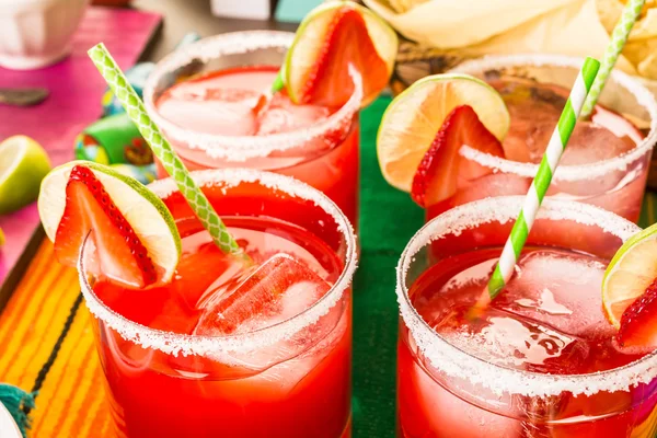 Margaritas de fresa y lima — Foto de Stock