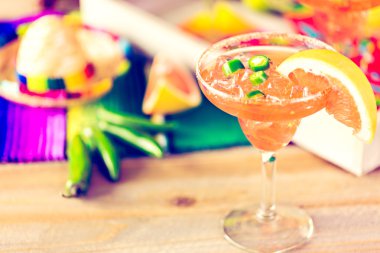 Baharatlı greyfurt margarita