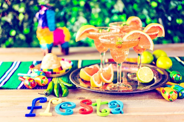 Kryddig grapefrukt margaritas — Stockfoto