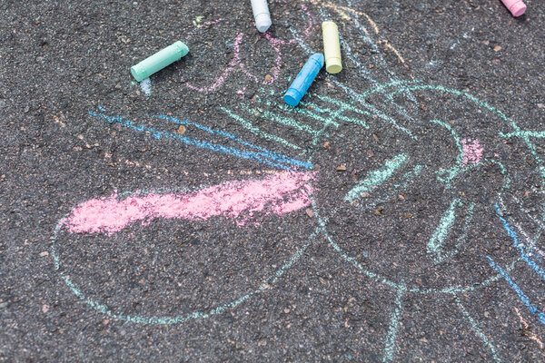 Kids chalk art 