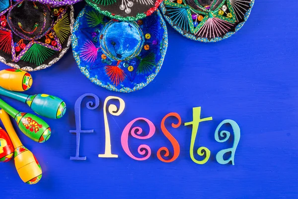Decorações de mesa coloridas tradicionais Fiesta — Fotografia de Stock