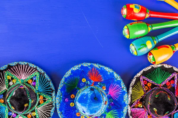 Fiesta traditional colorful table decorations — Stock Photo, Image