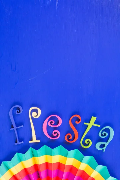 Fiesta traditional colorful table decorations — Stock Photo, Image