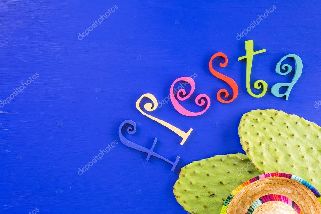 Fiesta traditionelle bunte Tischdekorationen - Stockfotografie