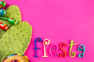 Fiesta geleneksel renkli masa süslemeleri