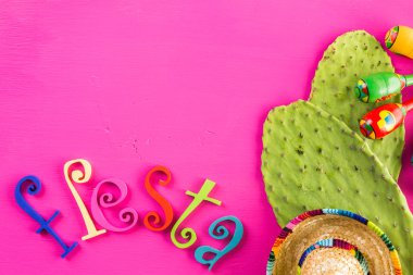 Fiesta geleneksel renkli masa süslemeleri