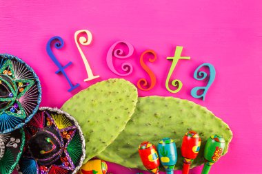 Fiesta geleneksel renkli masa süslemeleri