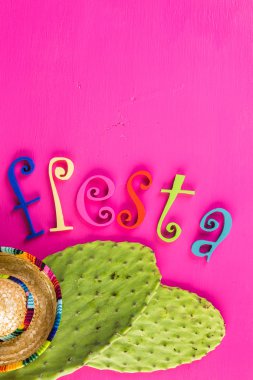 Fiesta geleneksel renkli masa süslemeleri