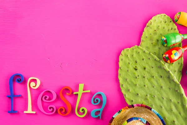 Decorações de mesa coloridas tradicionais Fiesta — Fotografia de Stock