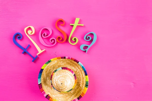 Decorações de mesa coloridas tradicionais Fiesta — Fotografia de Stock