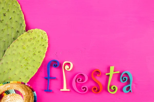 Decorações de mesa coloridas tradicionais Fiesta — Fotografia de Stock