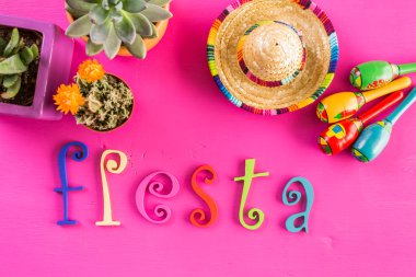 Fiesta renkli masa süslemeleri