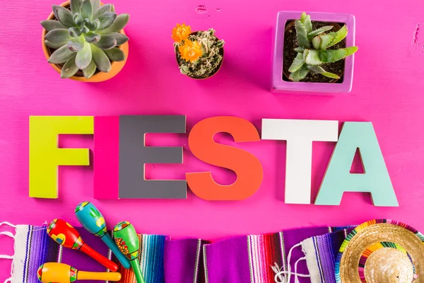 A Fiesta színes asztali díszek — Stock Fotó