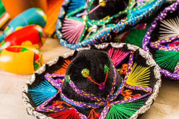 Fiesta colorful table decorations — Stock Photo, Image