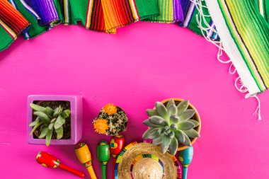 Fiesta renkli masa süslemeleri