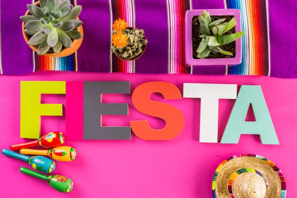 Fiesta färgglada bordsdekorationer — Stockfoto