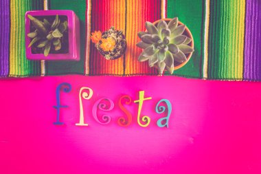 Fiesta renkli masa süslemeleri