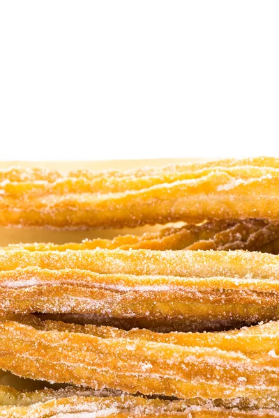 Churros con azúcar granulada — Foto de Stock